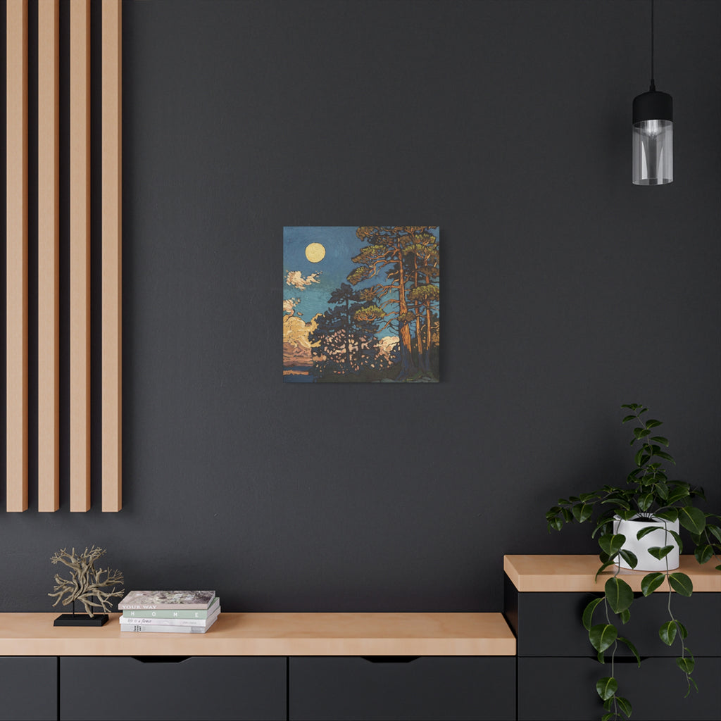 Rising Moon & Sunset — Canvas Print