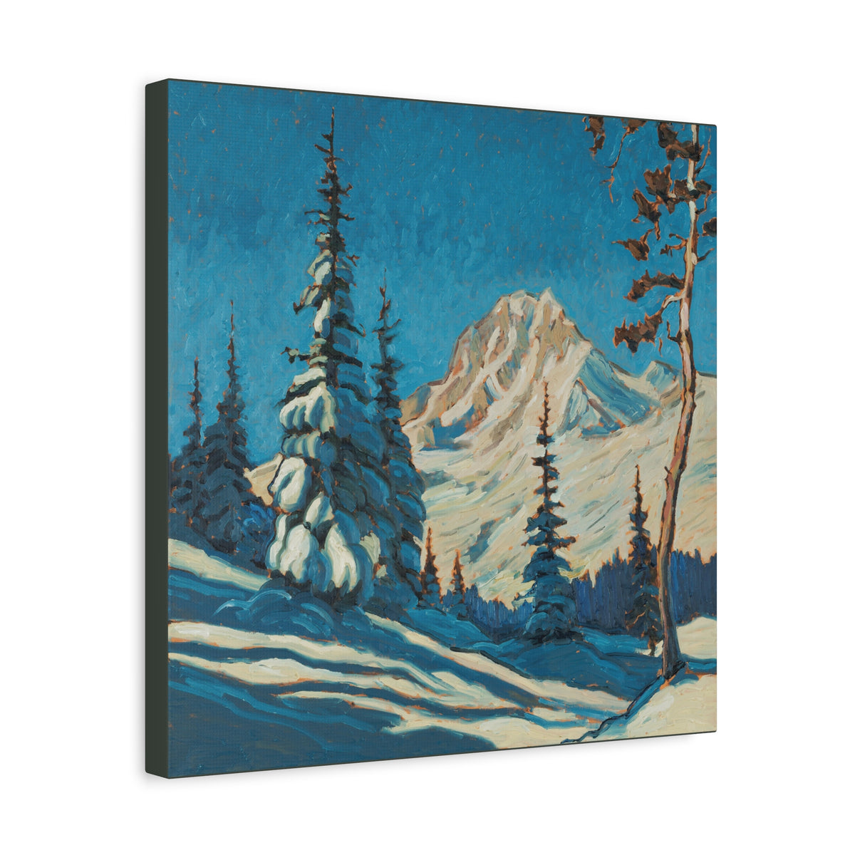 Crooked Tree and Snow — Canvas Print