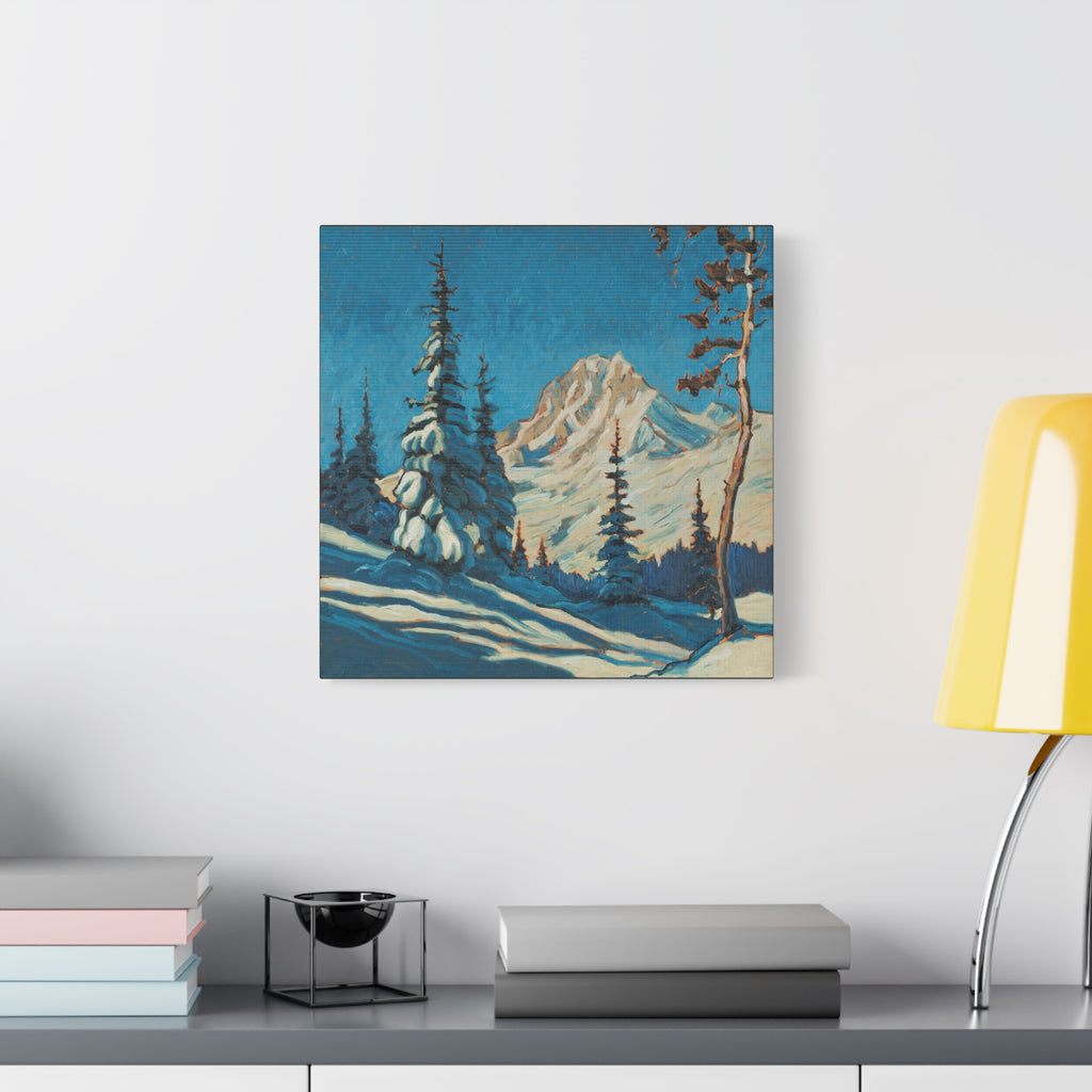 Crooked Tree and Snow — Canvas Print