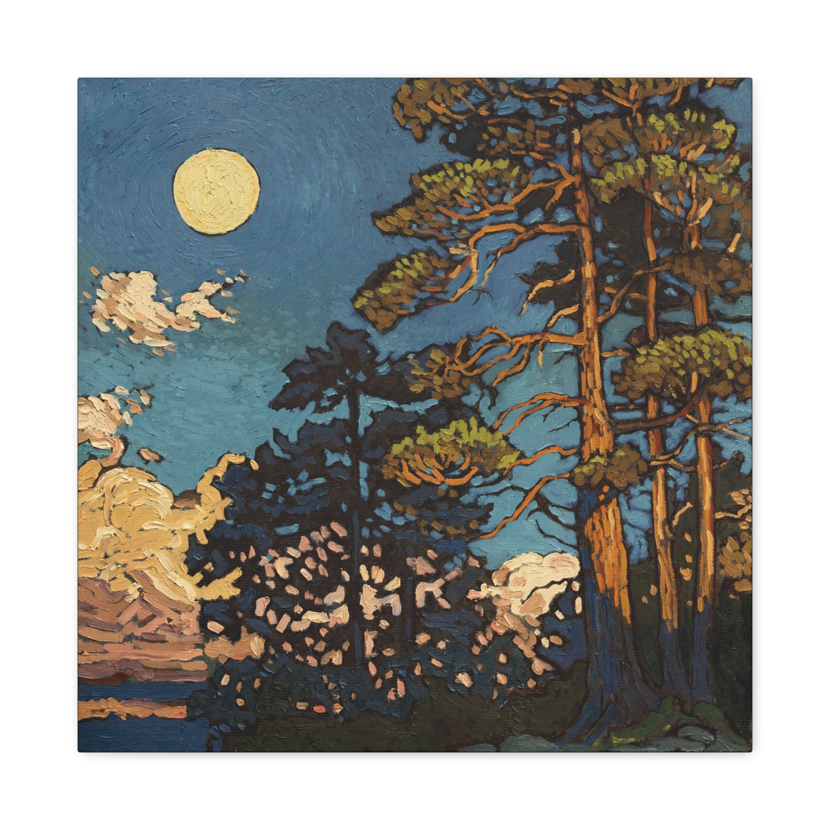 Rising Moon & Sunset — Canvas Print