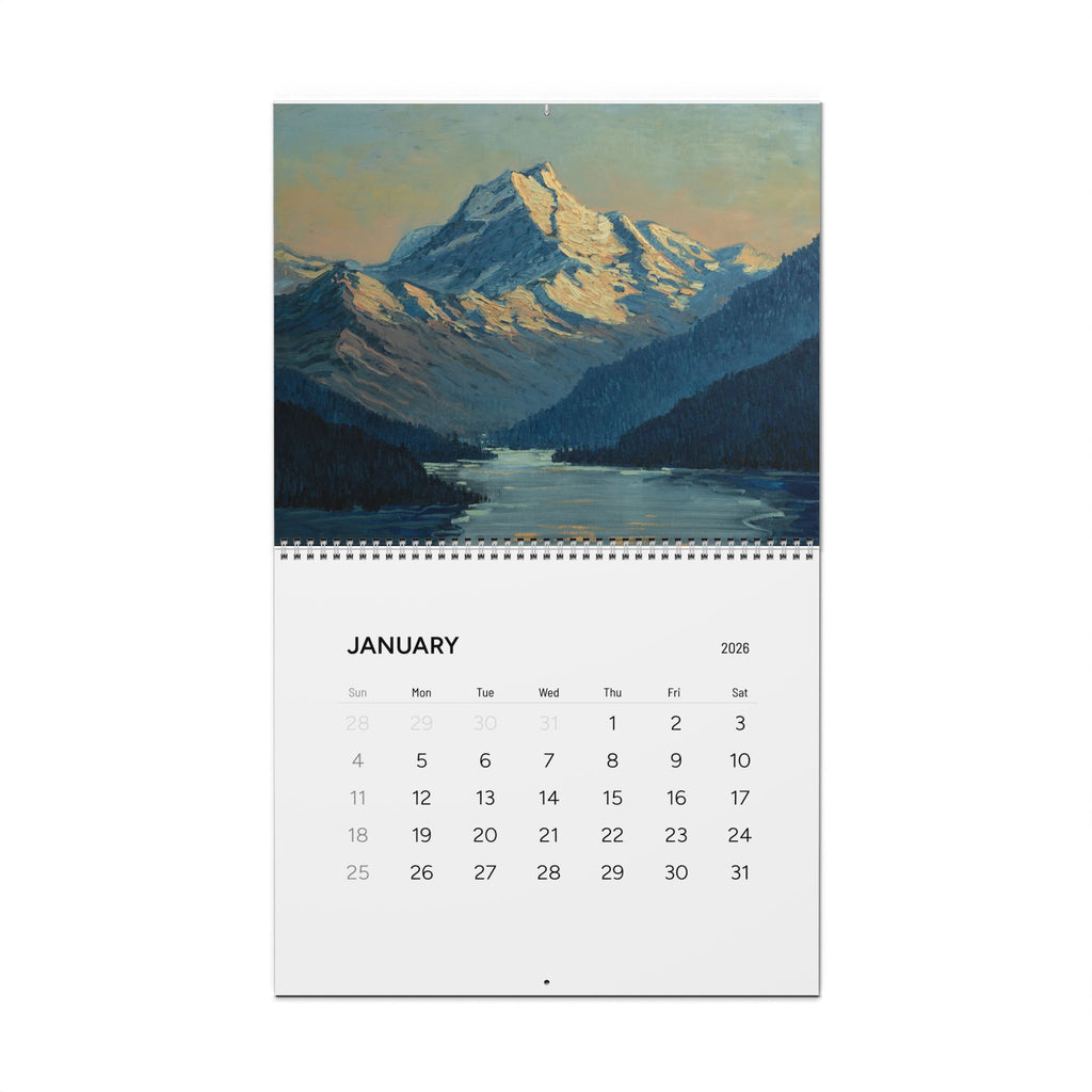 2026 Scenic Landscape Wall Calendar — Vintage Mountain & Desert Art Monthly Planner