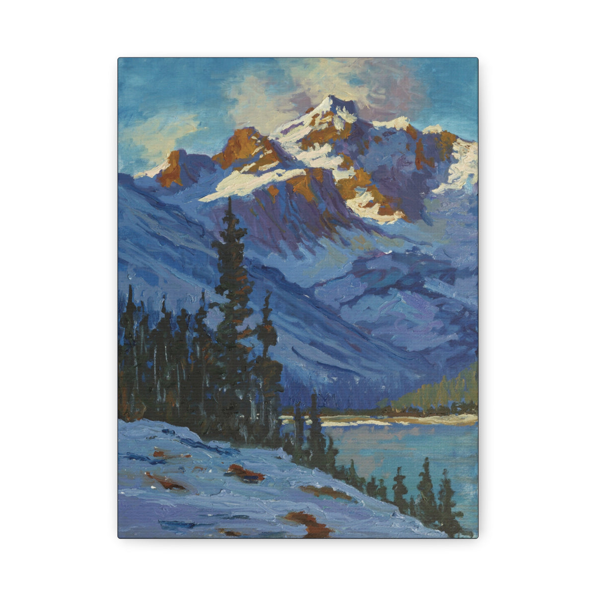 Mountain and Pines Canvas Print