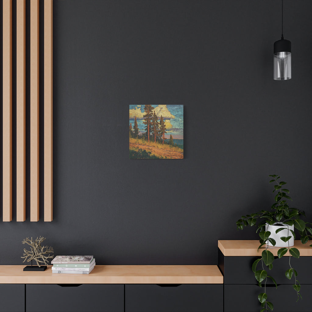 Golden Pines Canvas Print