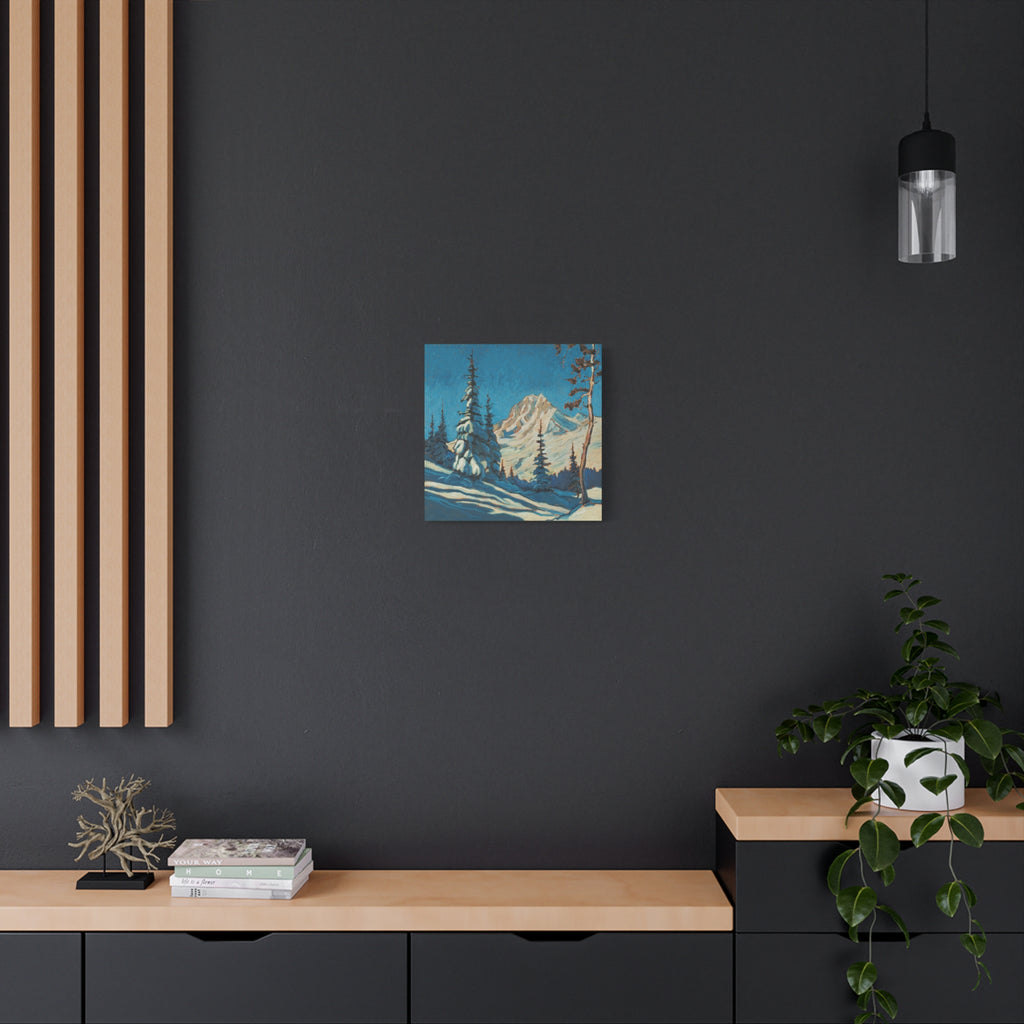 Crooked Tree and Snow — Canvas Print