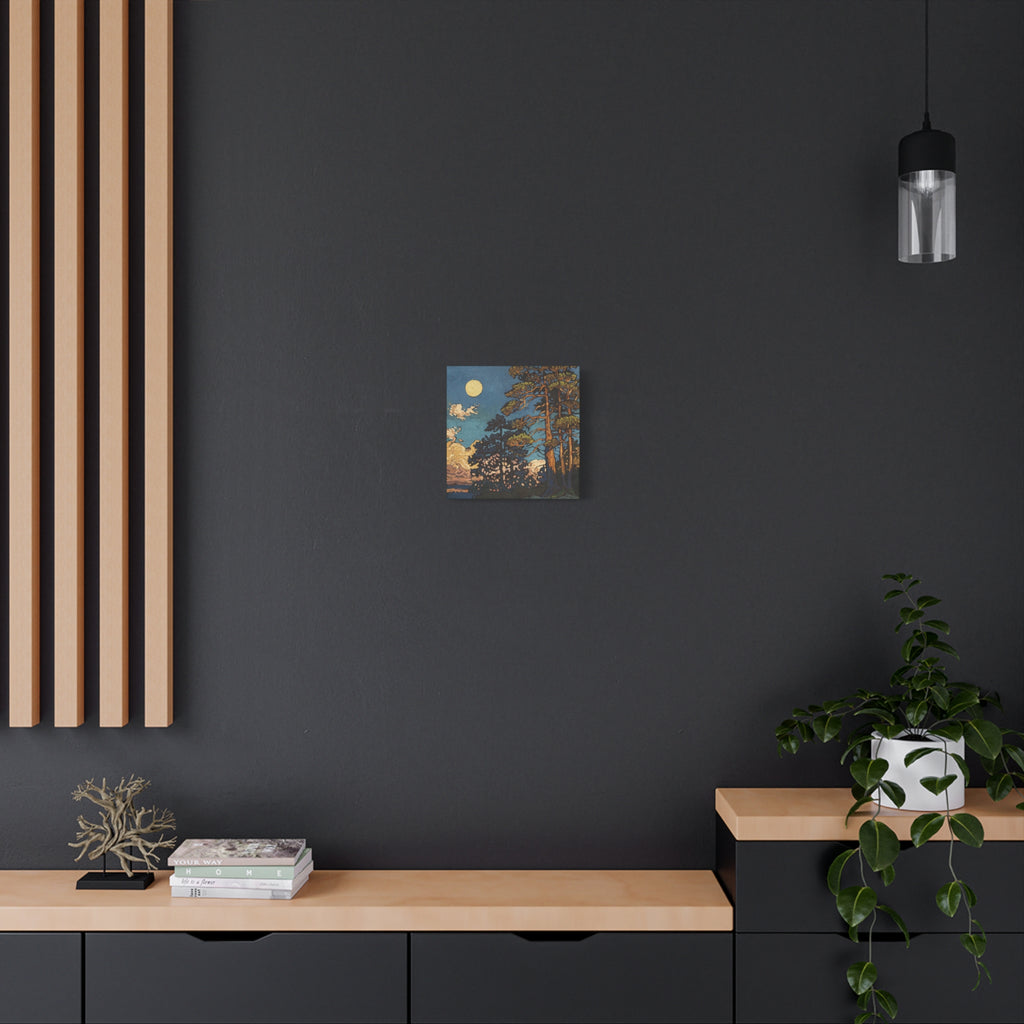 Rising Moon & Sunset — Canvas Print