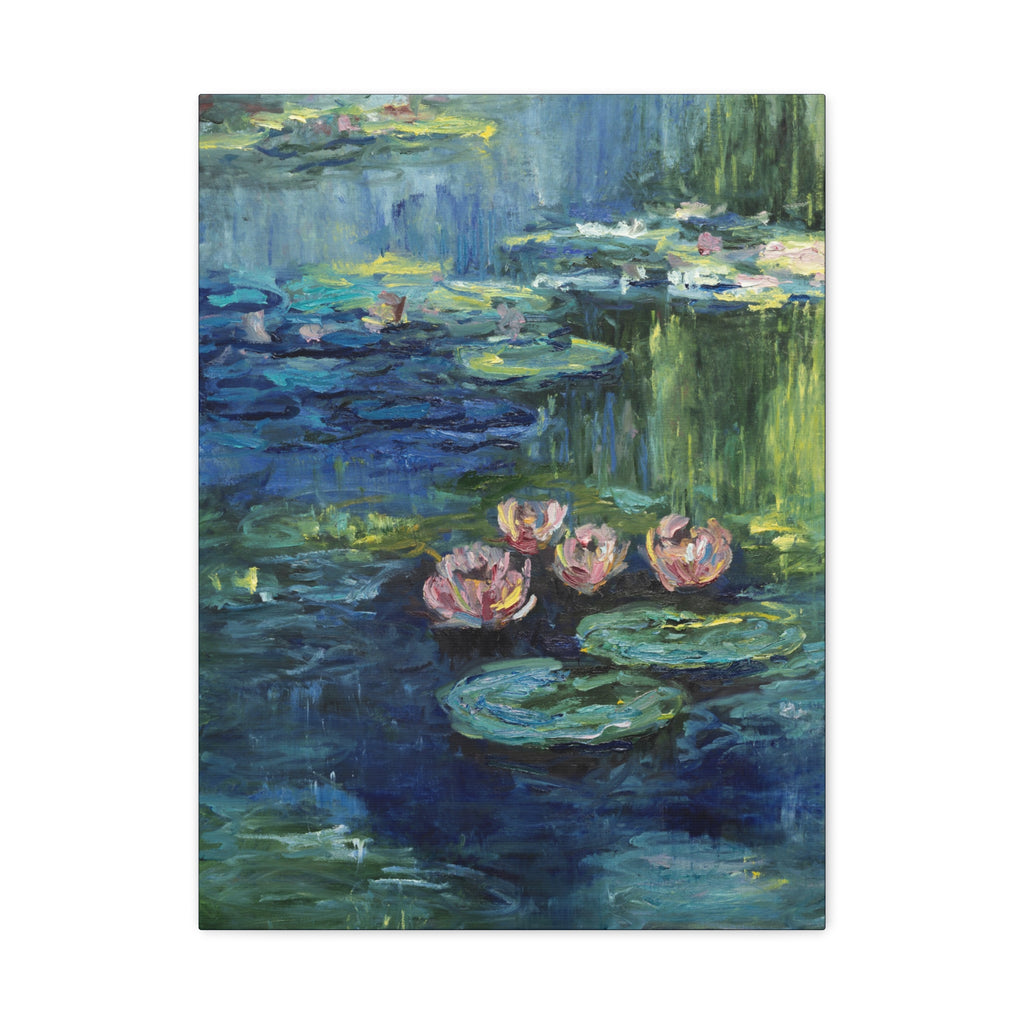 Impressionist Water Lilies Matte Canvas Wall Art — Stretched 1.25"