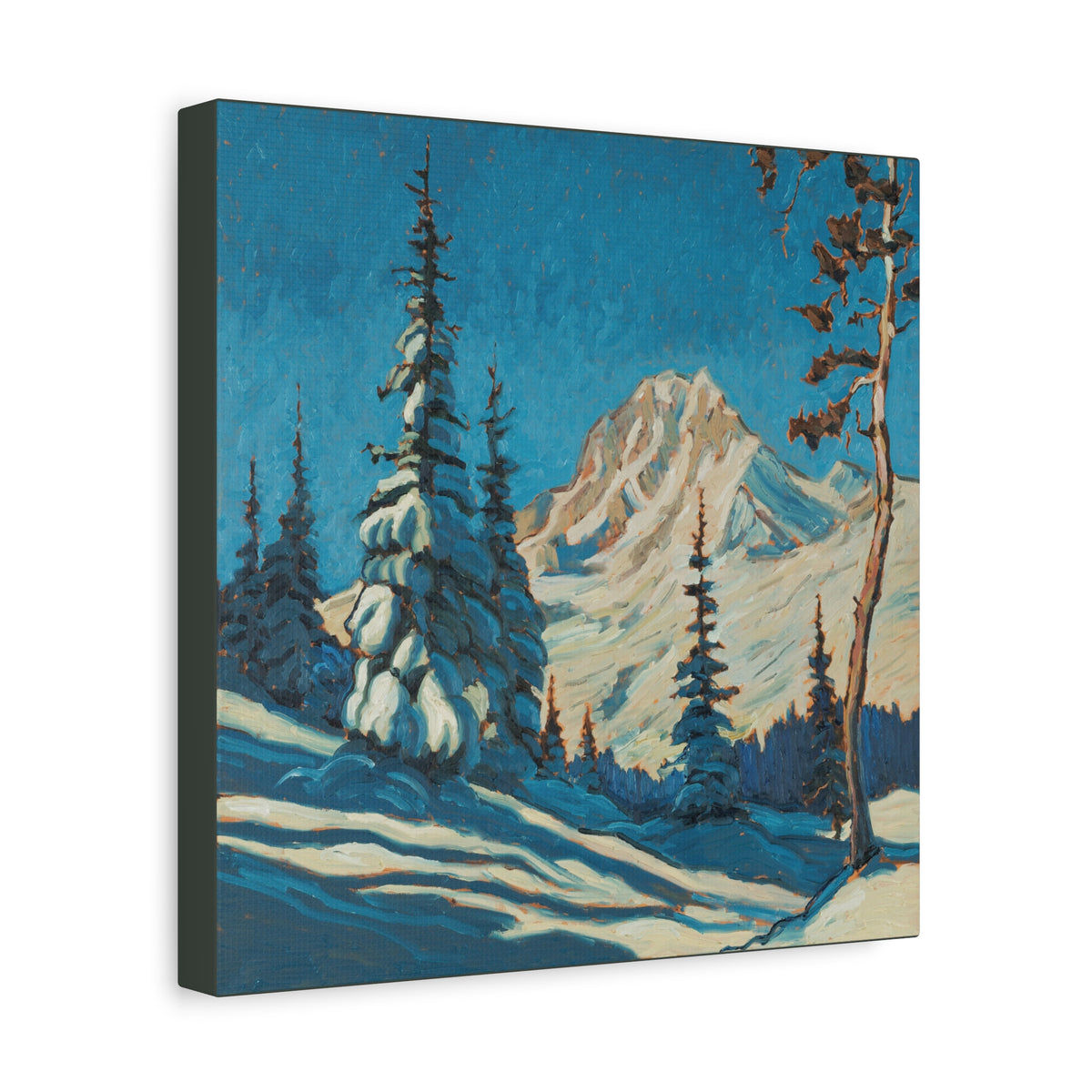 Crooked Tree and Snow — Canvas Print