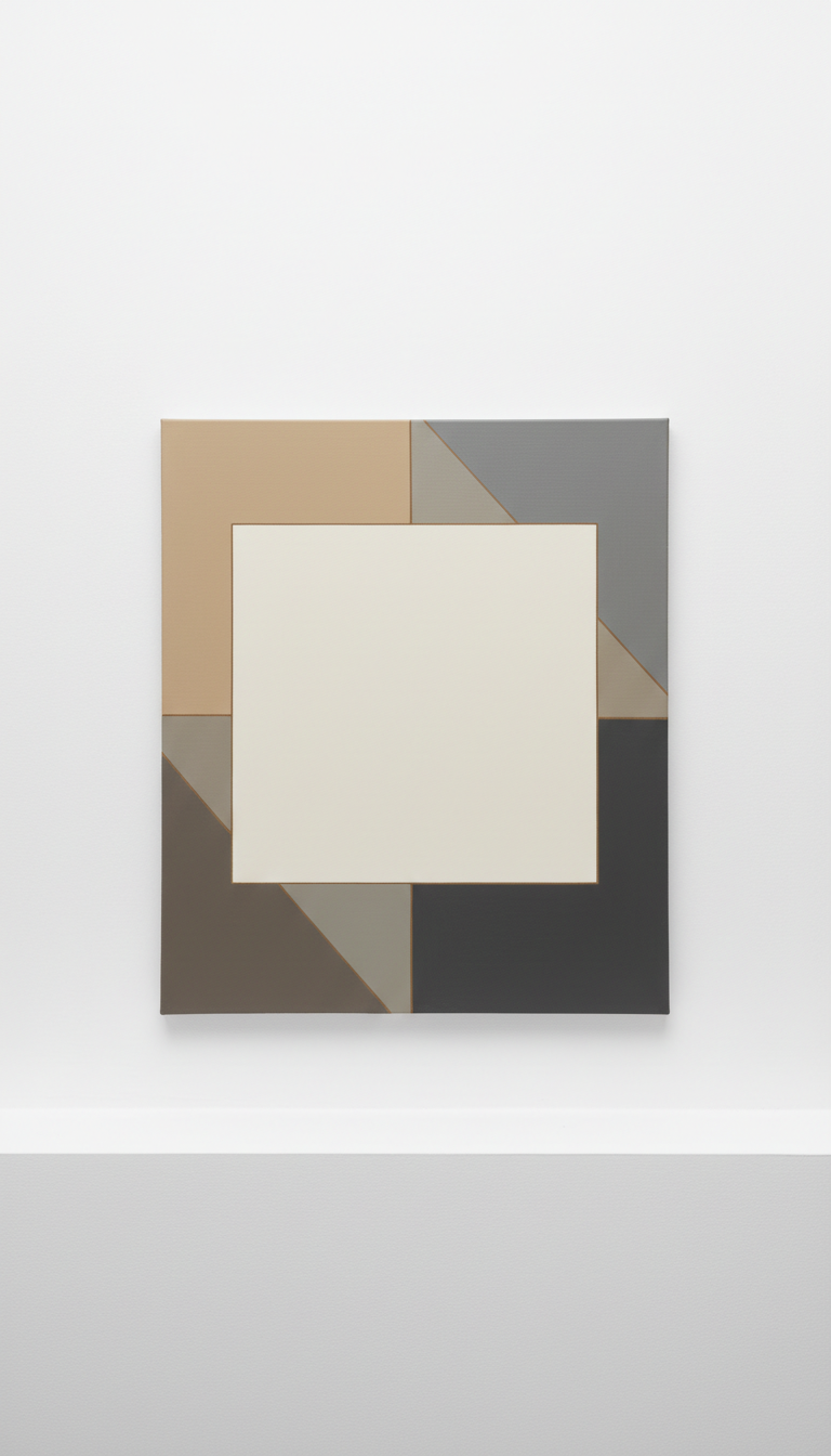 Geometric composition oil painting