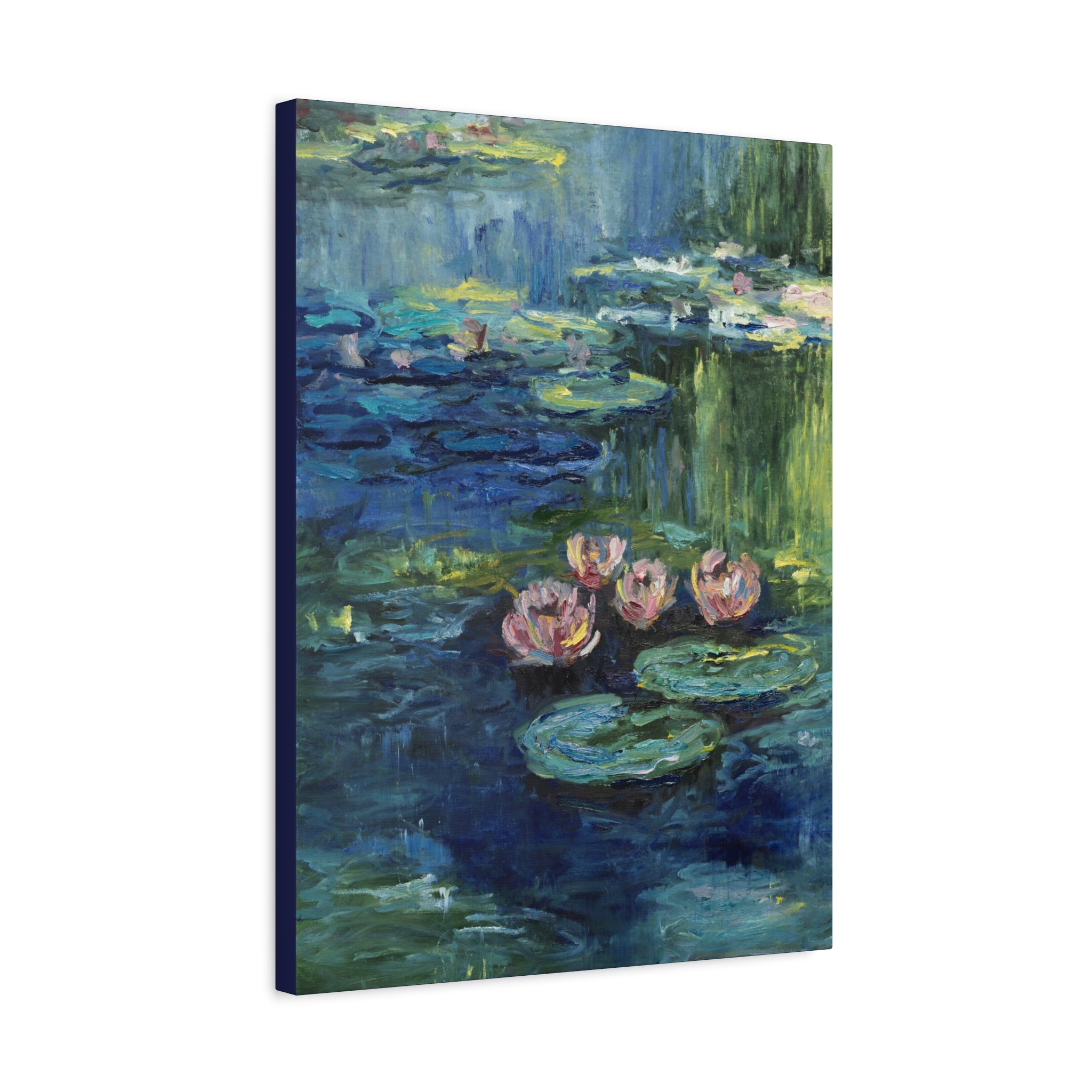 Impressionist Water Lilies Matte Canvas Wall Art — Stretched 1.25"