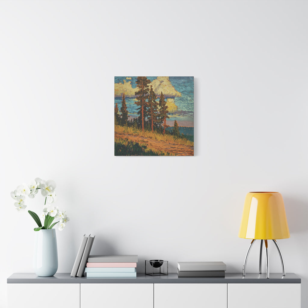 Golden Pines Canvas Print