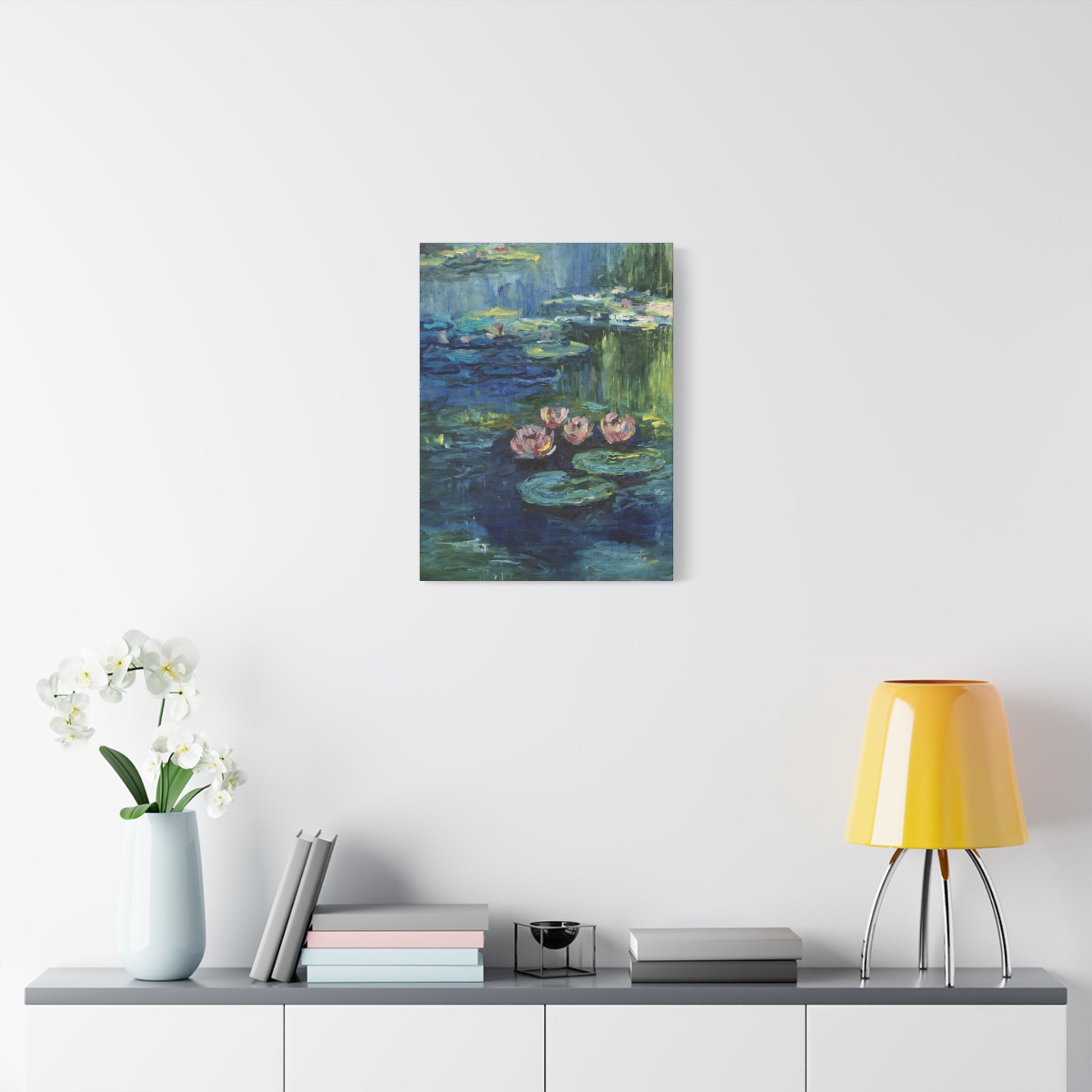 Impressionist Water Lilies Matte Canvas Wall Art — Stretched 1.25"