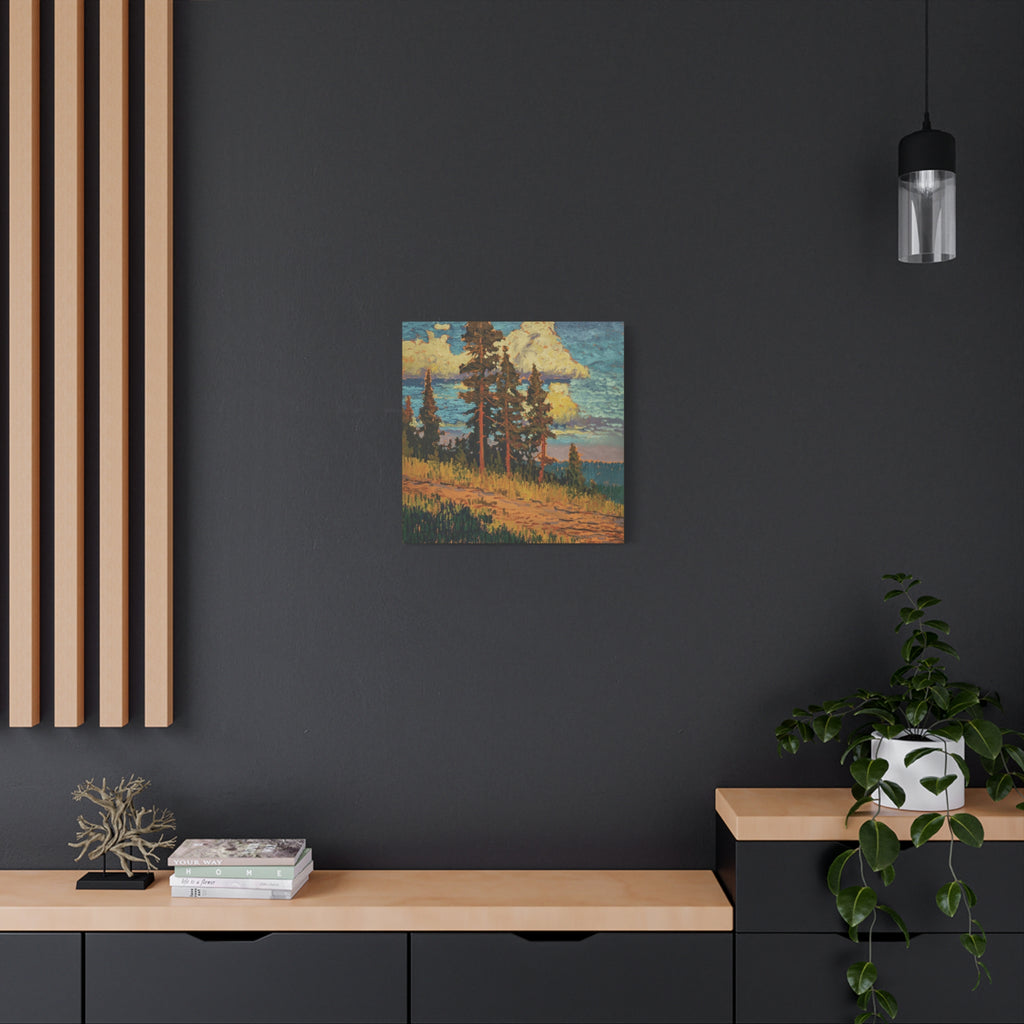 Golden Pines Canvas Print