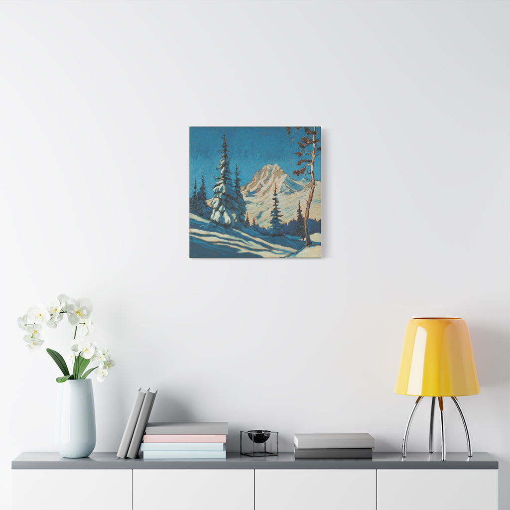 Crooked Tree and Snow — Canvas Print