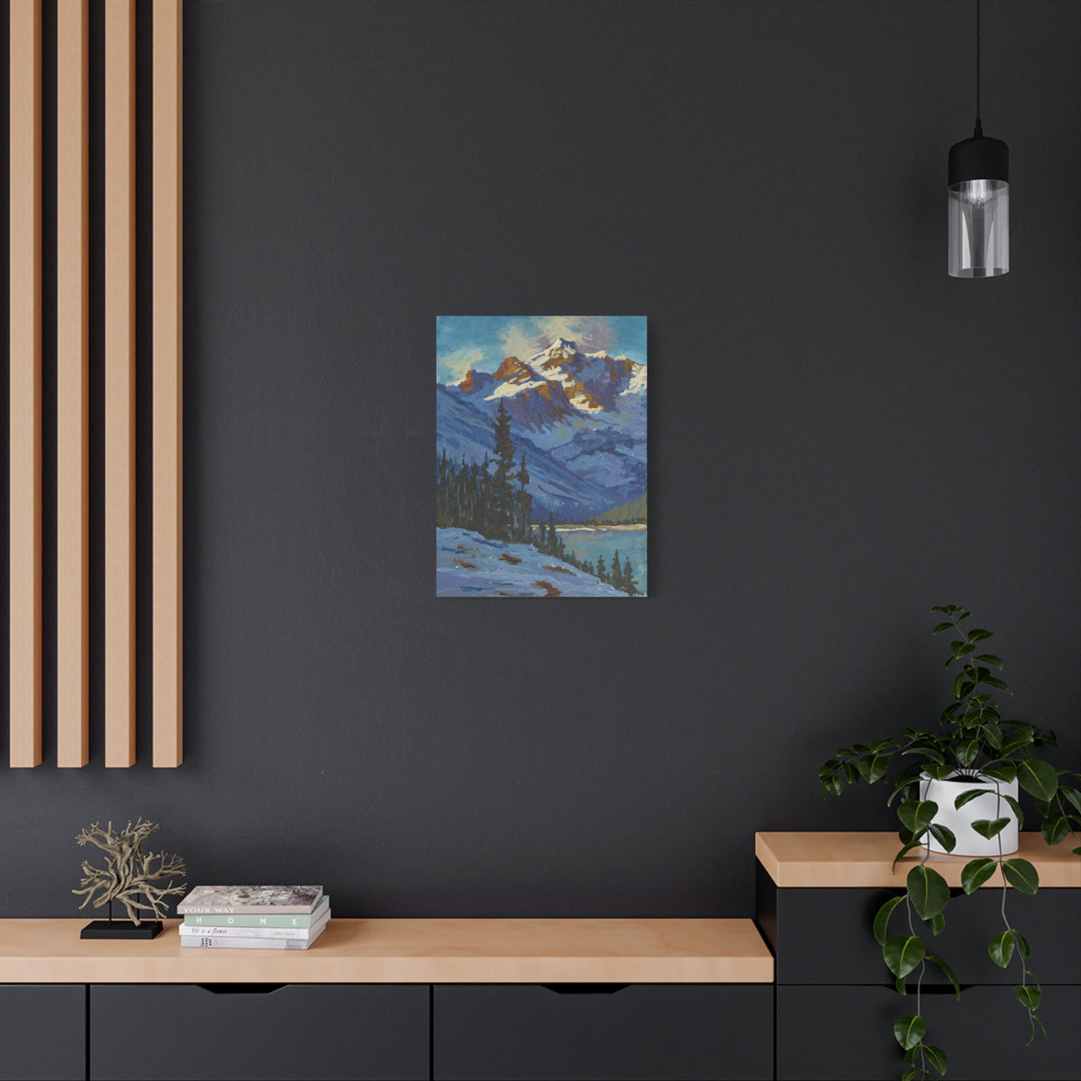 Mountain and Pines Canvas Print