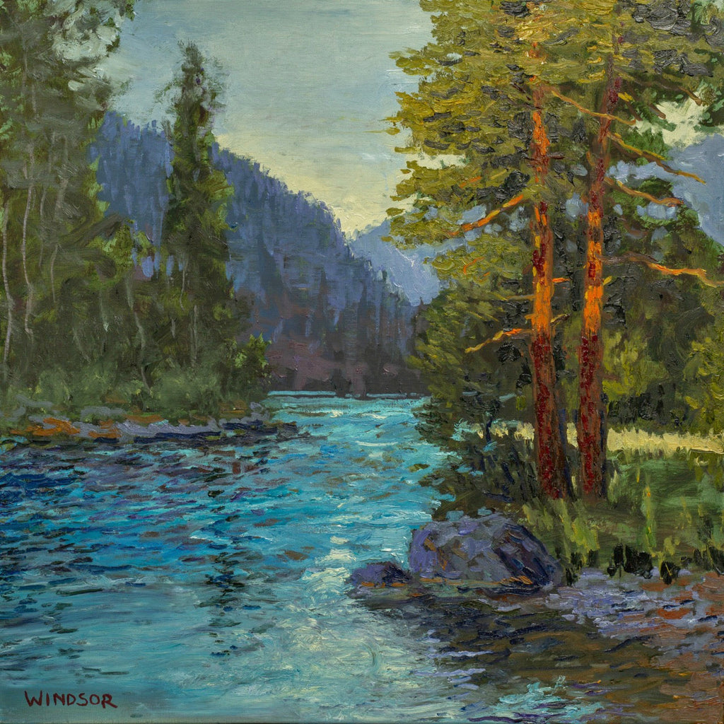 Last Light Lake — original oil painting